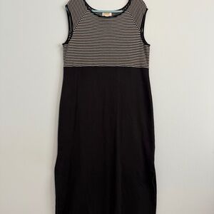 Talbots‎ Black White Knit Shift Shirt Dress Size M